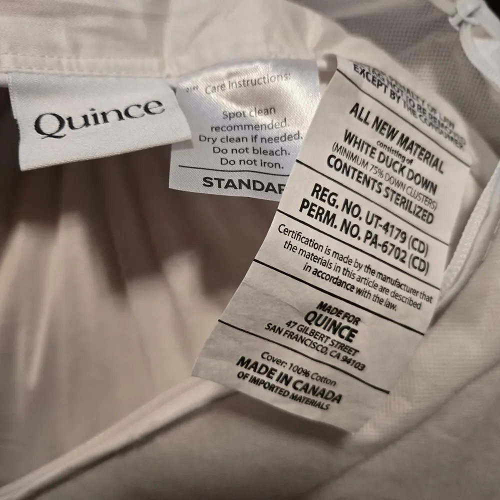 New Quince Premium Duck Down Soft Standard